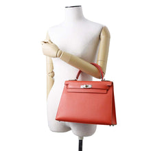 将图像加载到图库查看器中，HERMES Kelly Sellier Rouge Tomate Epsom Size 28
