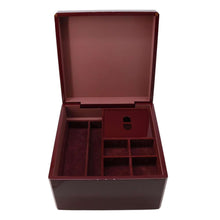 Load image into Gallery viewer, HERMES Faceted Jewelry Box Bordeaux Lacquer Wood
