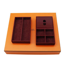 Load image into Gallery viewer, HERMES Faceted Jewelry Box Bordeaux Lacquer Wood
