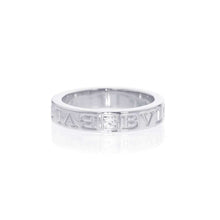 将图像加载到图库查看器中，BVLGARI Double Logo 1P Ring Size No. 10 18K White Gold
