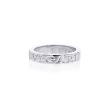 将图像加载到图库查看器中，BVLGARI Double Logo 1P Ring Size No. 10 18K White Gold
