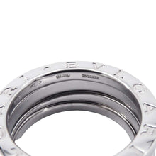 将图像加载到图库查看器中，BVLGARI B-zero1 Ring 2 bands Size #49/#9 18K White Gold
