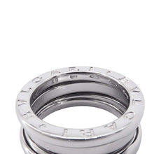 将图像加载到图库查看器中，BVLGARI B-zero1 Ring 2 bands Size #49/#9 18K White Gold
