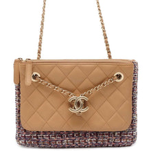 Load image into Gallery viewer, CHANEL Matelasse Chain ShoulderPouch Beige/Multicolor AP1074 Leather Tweed
