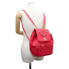 Load image into Gallery viewer, CHANEL Matelasse Business Affinity Backpack Pink A93748 Caviar Leather
