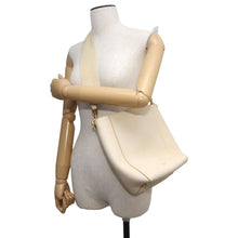 将图像加载到图库查看器中，CELINE Sangle Bucket Shoulder Bag Ivory 189303 Leather Size Small
