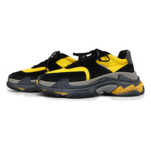 Load image into Gallery viewer, BALENCIAGA Triple S Black/Yellow/Gray Suede Nylon Rubber Size 43
