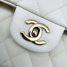 Load image into Gallery viewer, CHANEL Matelasse W Flap W Chain Shoulder Off-white A01113 Caviar Leather Size 23
