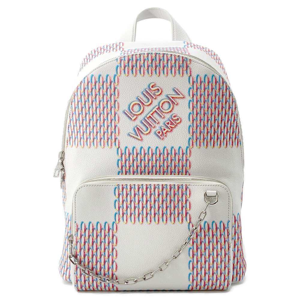 LOUIS VUITTON Racer Backpack White M20664 Damier Spray