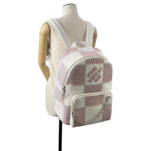 将图像加载到图库查看器中，LOUIS VUITTON Racer Backpack White M20664 Damier Spray
