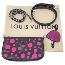 Load image into Gallery viewer, LOUIS VUITTON LV x YK Multi・Pochette Accessoires Noir/FuchsiaM46421 Monogram Empreinte Leather
