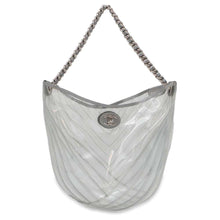 Load image into Gallery viewer, CHANEL PlasticsBag Transparent/Silver Plastics Leather
