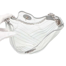 将图像加载到图库查看器中，CHANEL PlasticsBag Transparent/Silver Plastics Leather
