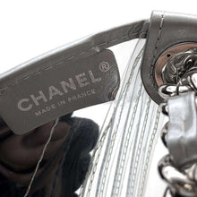 将图像加载到图库查看器中，CHANEL PlasticsBag Transparent/Silver Plastics Leather
