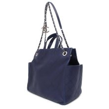 Load image into Gallery viewer, CHANEL Matelasse 2wayTote Bag Navy Caviar Leather
