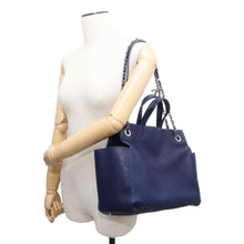 Load image into Gallery viewer, CHANEL Matelasse 2wayTote Bag Navy Caviar Leather
