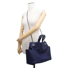 Load image into Gallery viewer, CHANEL Matelasse 2wayTote Bag Navy Caviar Leather
