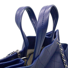 Load image into Gallery viewer, CHANEL Matelasse 2wayTote Bag Navy Caviar Leather
