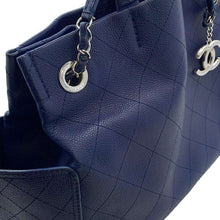 Load image into Gallery viewer, CHANEL Matelasse 2wayTote Bag Navy Caviar Leather
