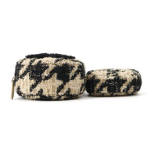 将图像加载到图库查看器中，CHANEL CC Logo Round ChainShoulder Beige/Black AP0986 Tweed Boa
