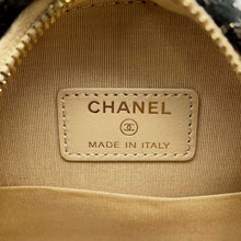 Load image into Gallery viewer, CHANEL CC Logo Round ChainShoulder Beige/Black AP0986 Tweed Boa
