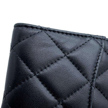 Load image into Gallery viewer, CHANEL Matelasse Pearl Chain Wallet Black AP2583 Lambskin
