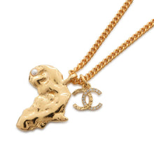 Load image into Gallery viewer, CHANEL African Continent Necklace Gold Gold Plated
