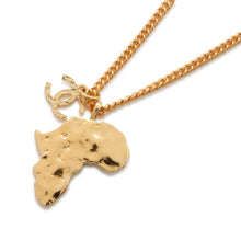 Load image into Gallery viewer, CHANEL African Continent Necklace Gold Gold Plated
