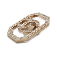 Load image into Gallery viewer, CHANEL CC Logo Faux Pearl Brooch Champagne Gold Gold Plated
