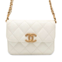 将图像加载到图库查看器中，CHANEL Mini Materasse Chain Shoulder White AP2629 Caviar Leather
