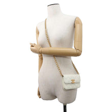 Load image into Gallery viewer, CHANEL Mini Materasse Chain Shoulder White AP2629 Caviar Leather
