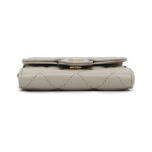 Load image into Gallery viewer, CHANEL Compact Chain wallet Gray AP0238 Lambskin
