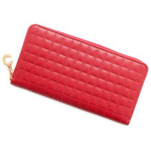 将图像加载到图库查看器中，CELINE CBag Charm Zip Around Long Cloth Red 10B553BFL Leather
