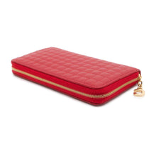 将图像加载到图库查看器中，CELINE CBag Charm Zip Around Long Cloth Red 10B553BFL Leather
