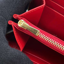 将图像加载到图库查看器中，CELINE CBag Charm Zip Around Long Cloth Red 10B553BFL Leather
