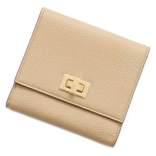 将图像加载到图库查看器中，FENDI Peekaboo Selleria Compact Wallet Light Beige 8M0438 Leather
