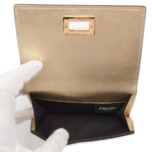 将图像加载到图库查看器中，FENDI Peekaboo Selleria Compact Wallet Light Beige 8M0438 Leather
