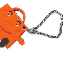 将图像加载到图库查看器中，HERMES Kelly Doll Keychain Orange Tadelakt Leather
