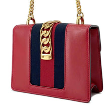 Load image into Gallery viewer, GUCCI Sylvie Shoulder Bag Red 431666 Leather
