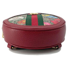 Load image into Gallery viewer, GUCCI Ophidia Round Backpack Mini Red/Brown 598661 PVC Leather
