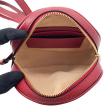 Load image into Gallery viewer, GUCCI Ophidia Round Backpack Mini Red/Brown 598661 PVC Leather
