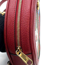 Load image into Gallery viewer, GUCCI Ophidia Round Backpack Mini Red/Brown 598661 PVC Leather
