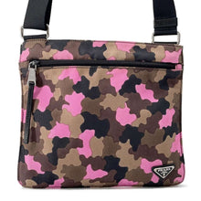 Load image into Gallery viewer, PRADA Camouflage Pattern Shoulder Bag Pink/Khaki VA0886 Nylon Canvas
