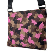 将图像加载到图库查看器中，PRADA Camouflage Pattern Shoulder Bag Pink/Khaki VA0886 Nylon Canvas
