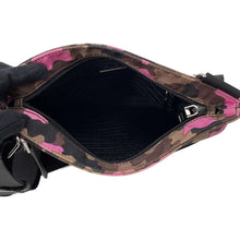 Load image into Gallery viewer, PRADA Camouflage Pattern Shoulder Bag Pink/Khaki VA0886 Nylon Canvas
