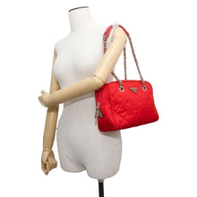 Load image into Gallery viewer, PRADA ChainShoulder Red 1BB072 Nylon
