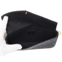 将图像加载到图库查看器中，LOUIS VUITTON Felicie Pochette  Noir M64064 Monogram Empreinte Leather
