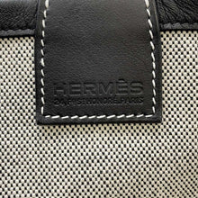 Load image into Gallery viewer, HERMES Steeple Black/Gray Toile H Swift Leather Size 28
