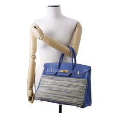 Load image into Gallery viewer, HERMES Birkin Blue france Evercalf Leather Vibrato Size 35
