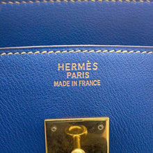 将图像加载到图库查看器中，HERMES Birkin Blue france Evercalf Leather Vibrato Size 35
